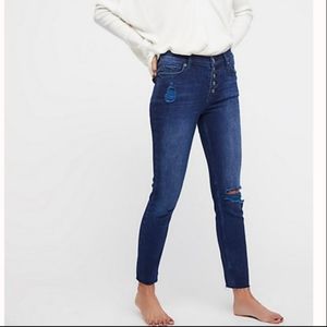 Free People Destroyed Reagan Skinny Jeans